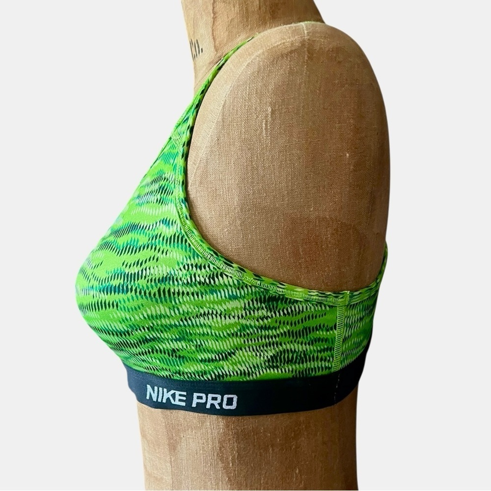 Nike Pro Lime Green Sports Bra EUC M - Picture 3 of 7